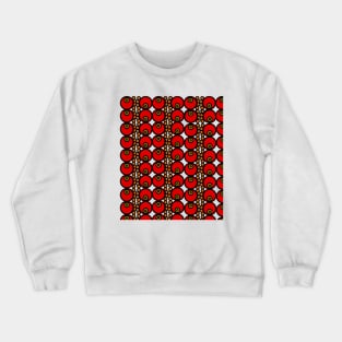 Circular geometric pattern with red and orange circles Crewneck Sweatshirt